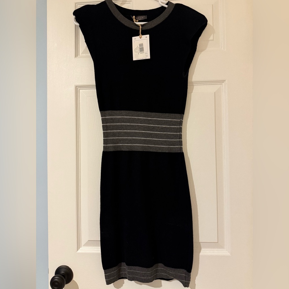 Gepur knitted bodycon dress in black